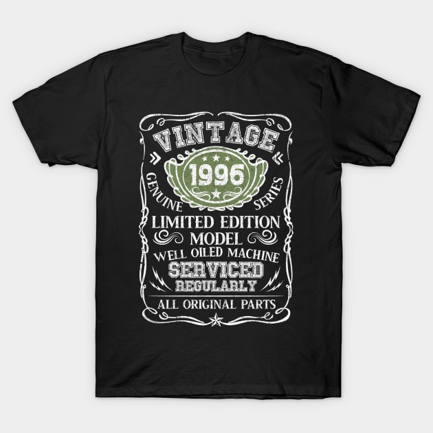 Vintage Made in 1996 27th Bithday GIft 27 Years Old Birthday T-Shirt by denvau123